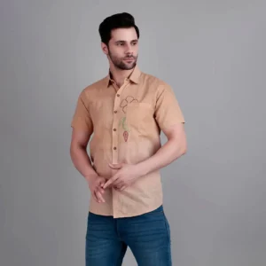 Embroidered Half Shirt