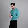 blue formal shirt