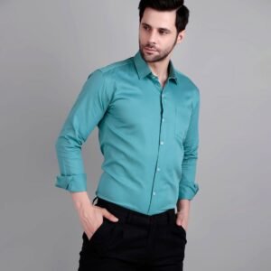 blue formal shirt