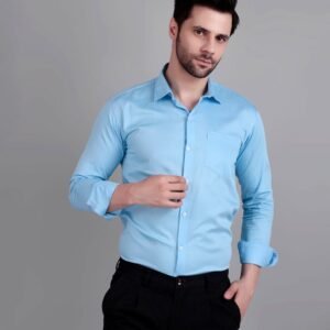 Sky Blue Semi Formal Shirt