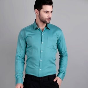 blue formal shirt