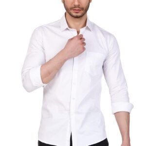 Mens White Cotton Shirt